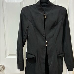 SHEIN Black Women's Jacket with Gold Buttons
